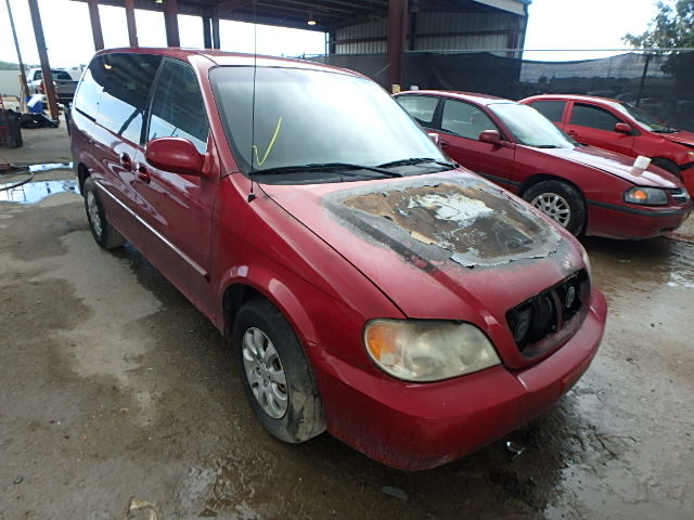 KNDUP131446594554 - 2004 KIA SEDONA EX RED photo 1