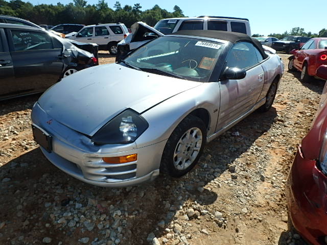 4A3AE85HX1E183976 - 2001 MITSUBISHI ECLIPSE SP SILVER photo 2