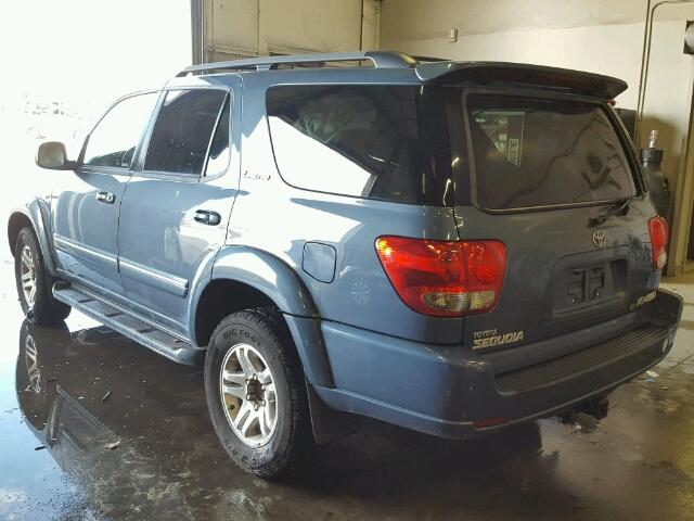 5TDBT48A55S234742 - 2005 TOYOTA SEQUOIA LI BLUE photo 3