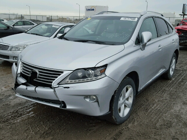 2T2BK1BA5DC182218 - 2013 LEXUS RX 350 GRAY photo 2