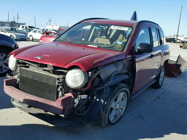 1J8FT47W68D557947 - 2008 JEEP COMPASS SP MAROON photo 2