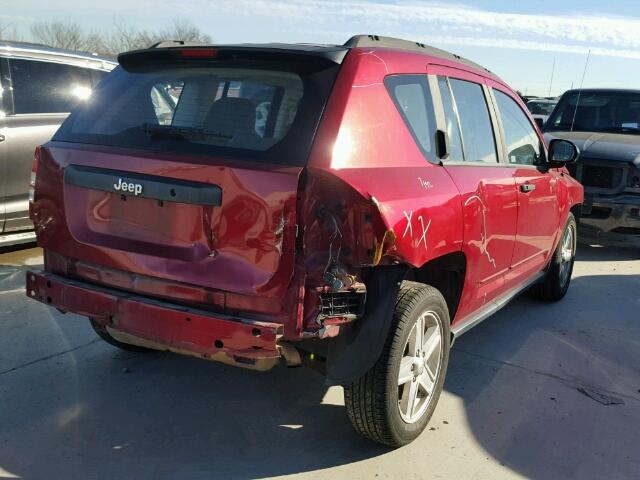 1J8FT47W68D557947 - 2008 JEEP COMPASS SP MAROON photo 4