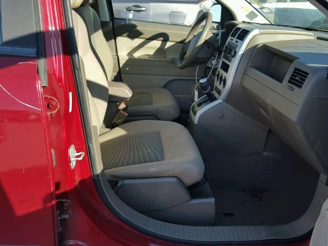 1J8FT47W68D557947 - 2008 JEEP COMPASS SP MAROON photo 5