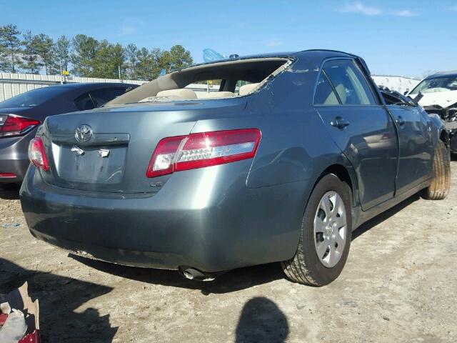 4T4BF3EK6BR147441 - 2011 TOYOTA CAMRY GREEN photo 4