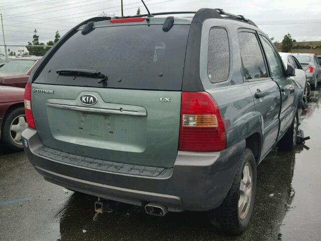 KNDJF724477434144 - 2007 KIA SPORTAGE L GREEN photo 4