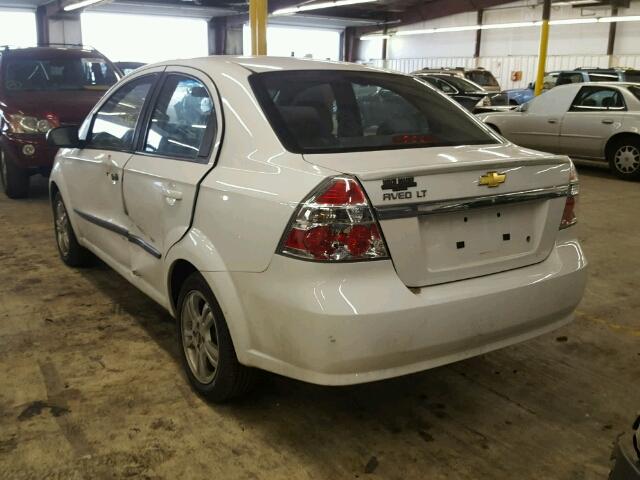 KL1TD5DE9BB135710 - 2011 CHEVROLET AVEO LS WHITE photo 3