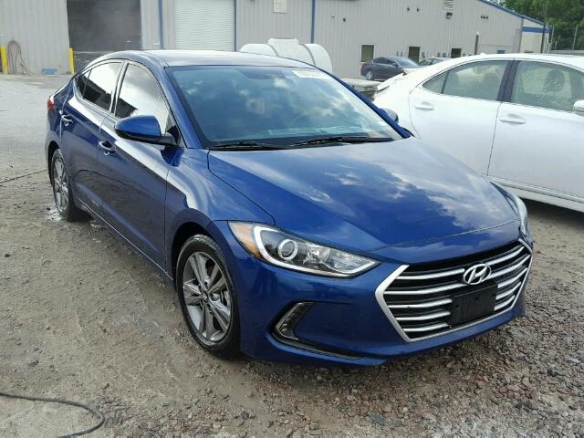 5NPD84LF4HH040937 - 2017 HYUNDAI ELANTRA SE BLUE photo 1