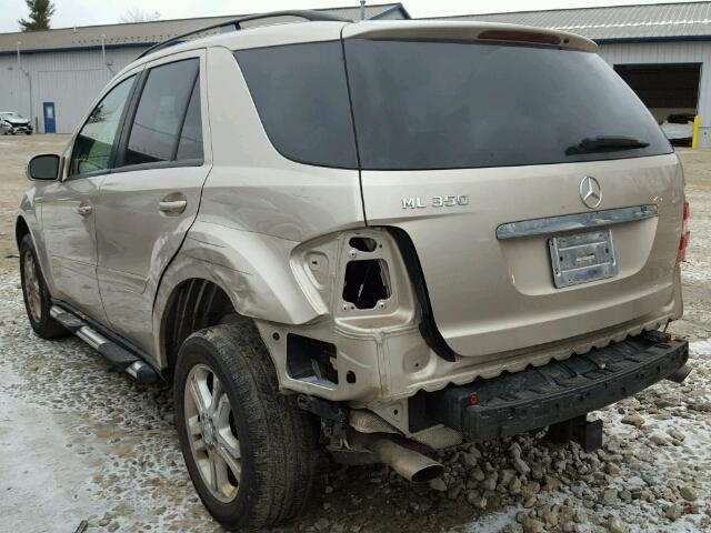 4JGBB86E16A085417 - 2006 MERCEDES-BENZ ML 350 TAN photo 3