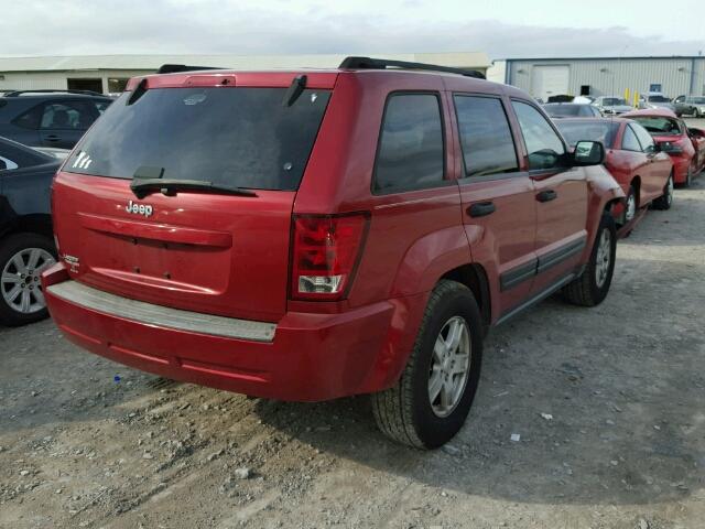 1J4GS48K16C148410 - 2006 JEEP GRAND CHER RED photo 4