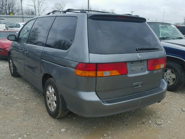 5FNRL18692B035265 - 2002 HONDA ODYSSEY EX GRAY photo 3