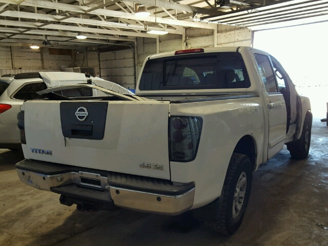 1N6BA07B95N568851 - 2005 NISSAN TITAN XE WHITE photo 4