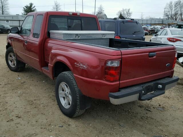 1FTZR45E22PA19975 - 2002 FORD RANGER SUP RED photo 3