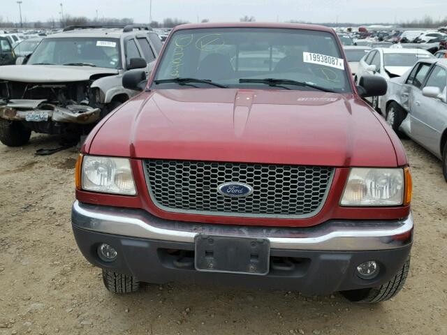 1FTZR45E22PA19975 - 2002 FORD RANGER SUP RED photo 9