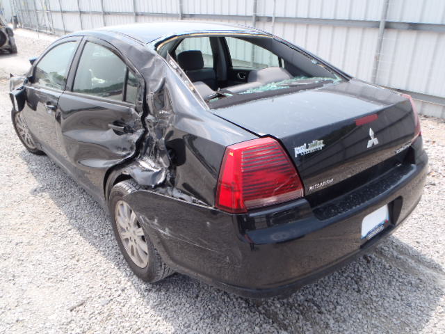 4A3AB36F38E011520 - 2008 MITSUBISHI GALANT ES BLACK photo 3