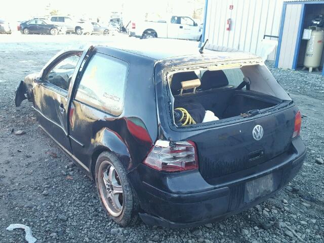 9BWBT21J614026489 - 2001 VOLKSWAGEN GOLF GL BLACK photo 3