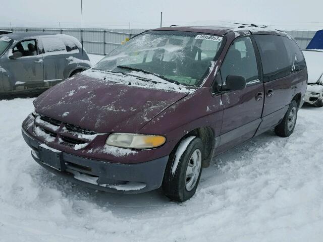 2B4GP44R5XR409294 - 1999 DODGE GRAND CARA BURGUNDY photo 2