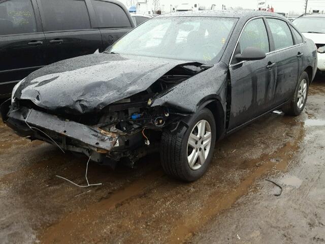 2G1WB55K289194763 - 2008 CHEVROLET IMPALA LS BLACK photo 2