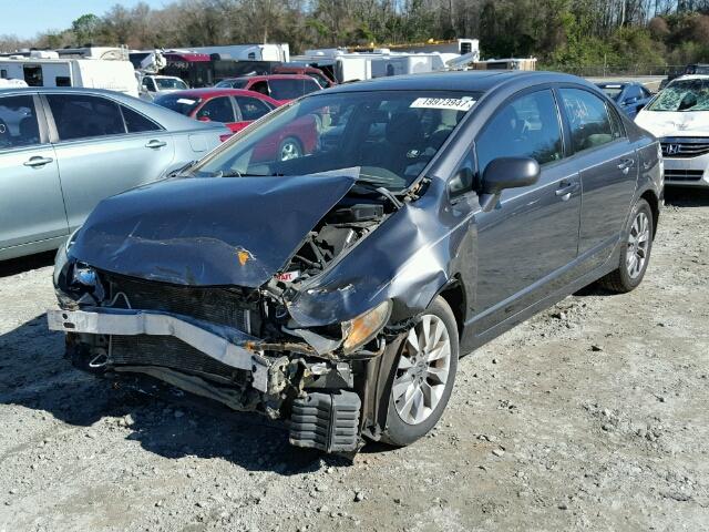 2HGFA16879H315771 - 2009 HONDA CIVIC EX GRAY photo 2