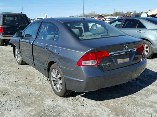 2HGFA16879H315771 - 2009 HONDA CIVIC EX GRAY photo 3