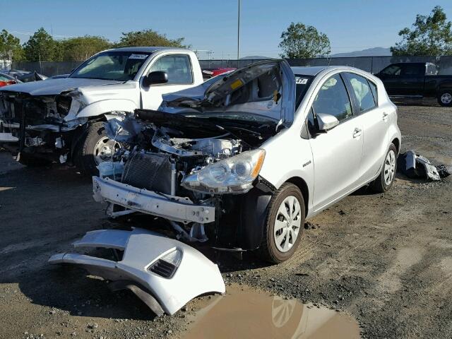 JTDKDTB3XC1001709 - 2012 TOYOTA PRIUS C SILVER photo 2