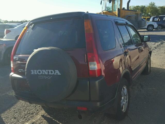 JHLRD78832C050653 - 2002 HONDA CR-V EX RED photo 4