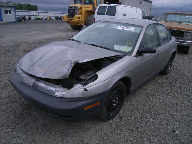 1G8ZH5287VZ119970 - 1997 SATURN SL1 GRAY photo 2