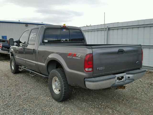 1FTNW21P63ED51837 - 2003 FORD F250 SUPER GRAY photo 3