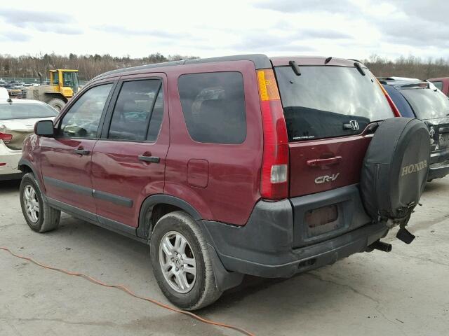 JHLRD78834C016733 - 2004 HONDA CR-V EX BURGUNDY photo 3