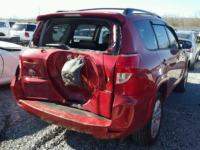 JTMBD32V065045166 - 2006 TOYOTA RAV4 SPORT RED photo 4