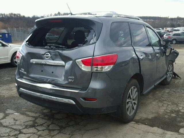 5N1AR2MM0FC709954 - 2015 NISSAN PATHFINDER GRAY photo 4