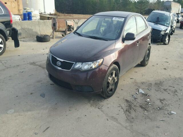 KNAFU4A24B5890804 - 2011 KIA FORTE EX BURGUNDY photo 2