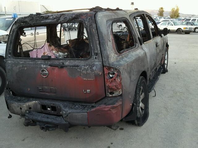 5N1AA08BX5N703750 - 2005 NISSAN ARMADA SE RED photo 4