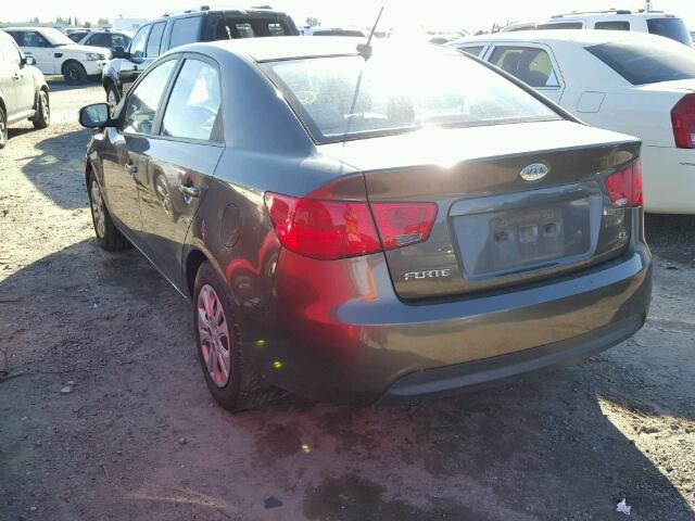 KNAFU4A24A5144383 - 2010 KIA FORTE EX CHARCOAL photo 3