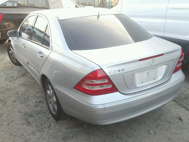 WDBRF61J41F126195 - 2001 MERCEDES-BENZ C 240 SILVER photo 3