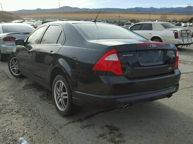 3FAHP0HG7AR218718 - 2010 FORD FUSION SE BLACK photo 3