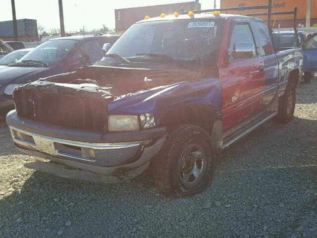 3B7HF13Z3VG741540 - 1997 DODGE RAM 1500 BLUE photo 2