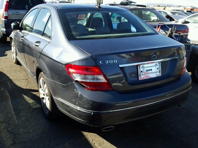 WDDGF54X48R030388 - 2008 MERCEDES-BENZ C300 GRAY photo 3