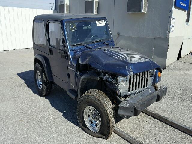 1J4FA39S52P749958 - 2002 JEEP WRANGLER / BLUE photo 1