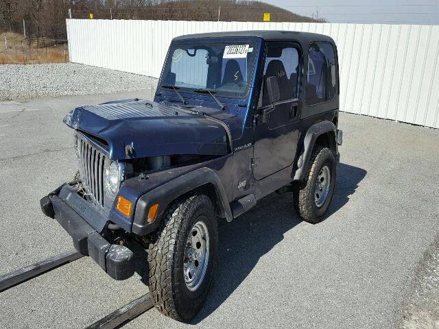 1J4FA39S52P749958 - 2002 JEEP WRANGLER / BLUE photo 2