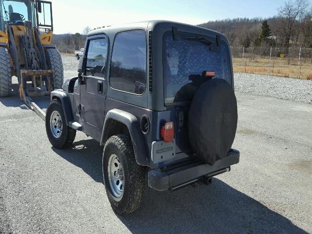 1J4FA39S52P749958 - 2002 JEEP WRANGLER / BLUE photo 3