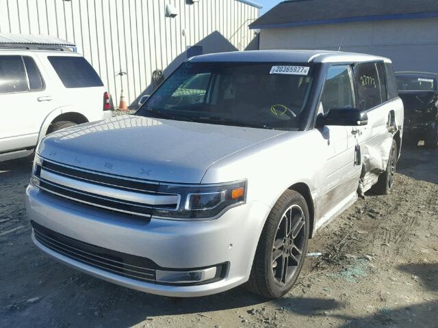 2FMHK6D80FBA04102 - 2015 FORD FLEX LIMIT SILVER photo 2