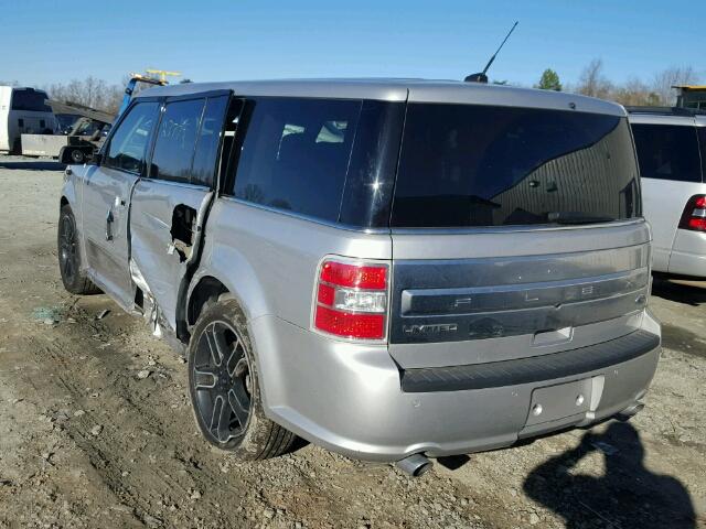 2FMHK6D80FBA04102 - 2015 FORD FLEX LIMIT SILVER photo 3