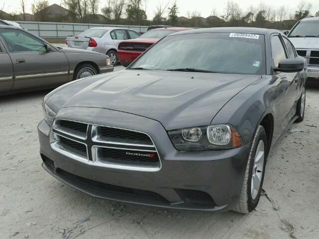 2C3CDXBG8EH130698 - 2014 DODGE CHARGER SE GRAY photo 2