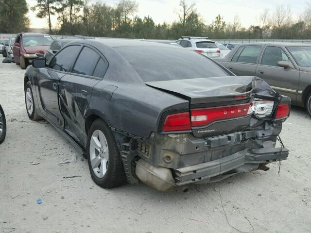 2C3CDXBG8EH130698 - 2014 DODGE CHARGER SE GRAY photo 3