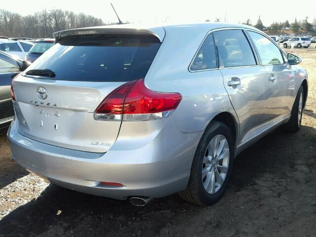 4T3BA3BB9DU042657 - 2013 TOYOTA VENZA LE SILVER photo 4