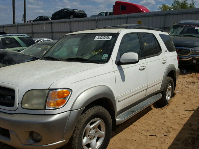 5TDZT34A92S120690 - 2002 TOYOTA SEQUOIA SR WHITE photo 10