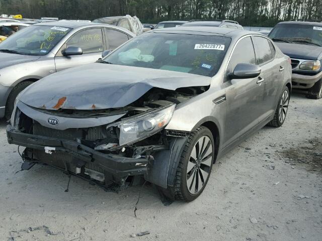 5XXGR4A67CG026404 - 2012 KIA OPTIMA SX GRAY photo 2