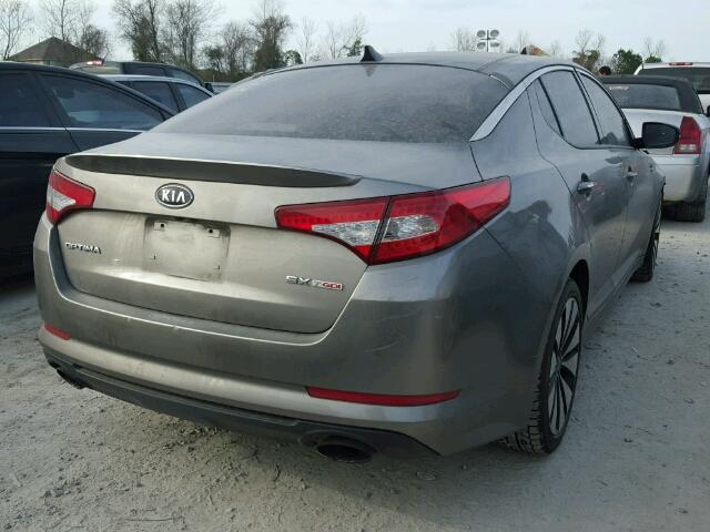 5XXGR4A67CG026404 - 2012 KIA OPTIMA SX GRAY photo 4