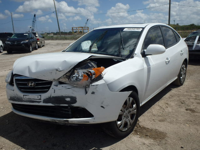 KMHDU46D69U718368 - 2009 HYUNDAI ELANTRA GL WHITE photo 2