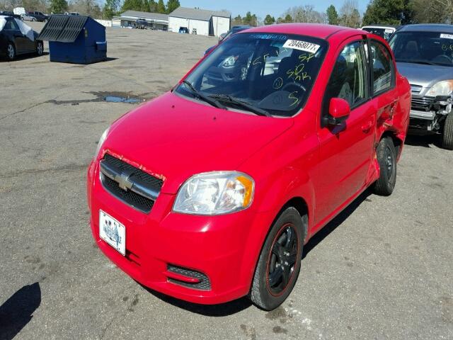 KL1TD5DE3AB119677 - 2010 CHEVROLET AVEO LS RED photo 2